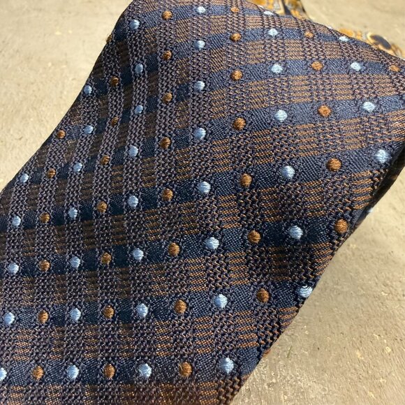Braemore 1937 Tie 100% Silk Polka Dot Woven Made in Italy Colorful 2.75" - Picture 2 of 5